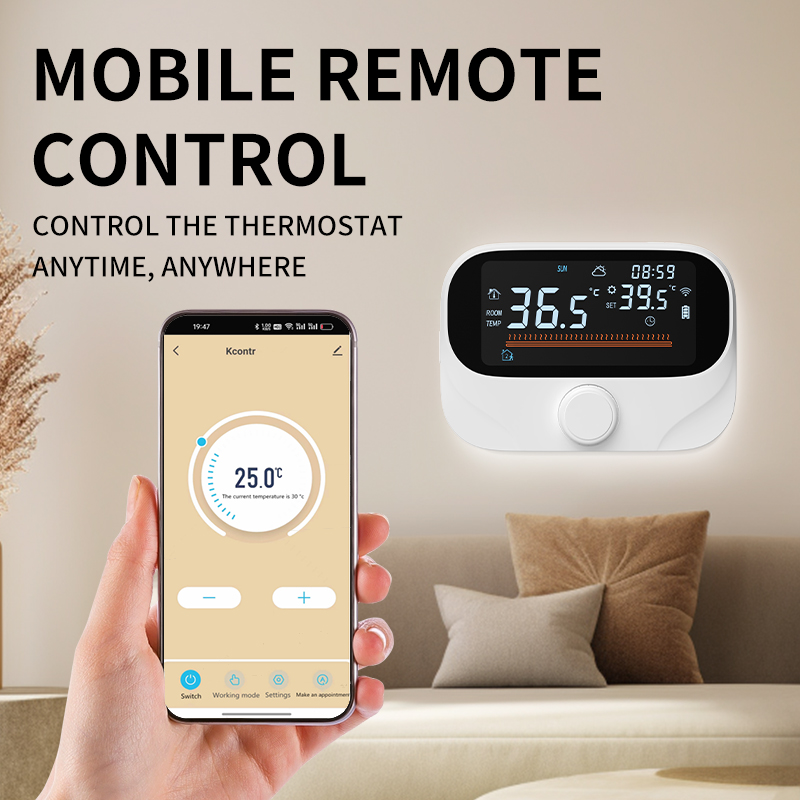 Termostato Inteligente Tuya Wi‑Fi com Display Intercambiável entre °C e °F