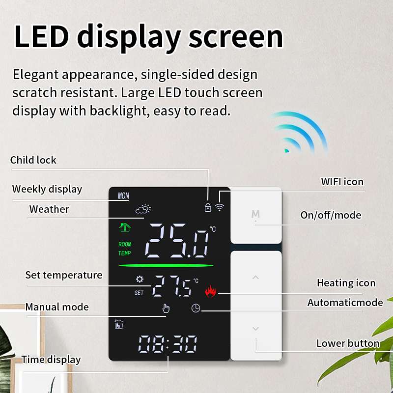 SDM5 LED Botão Termostato