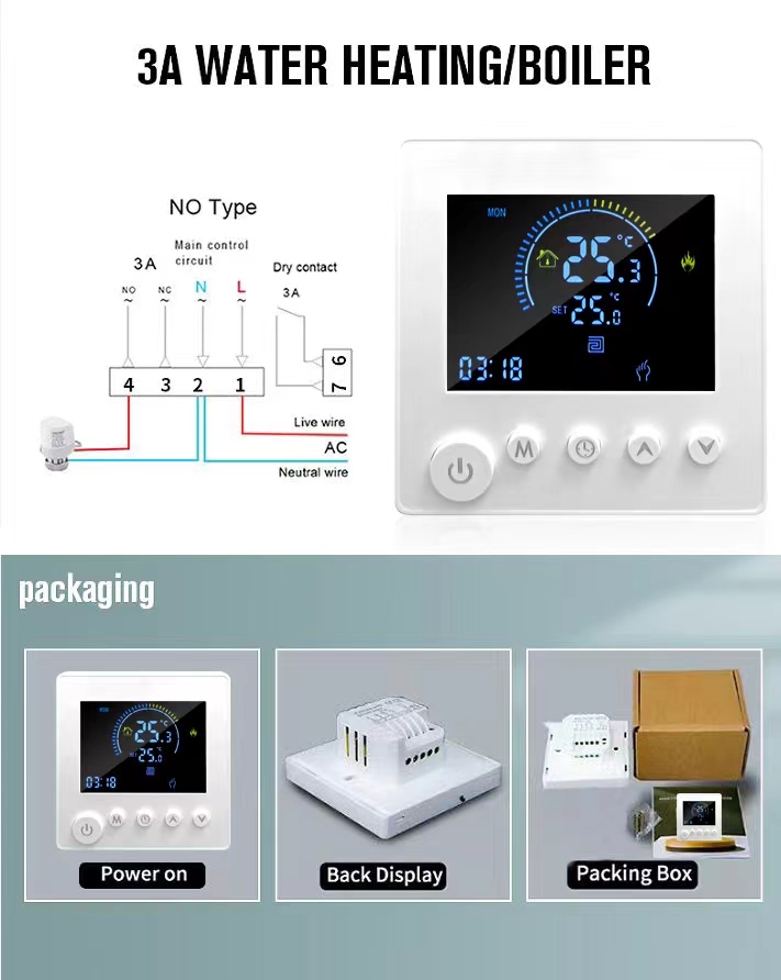 Modelo K1M Botão WiFi Termostato
