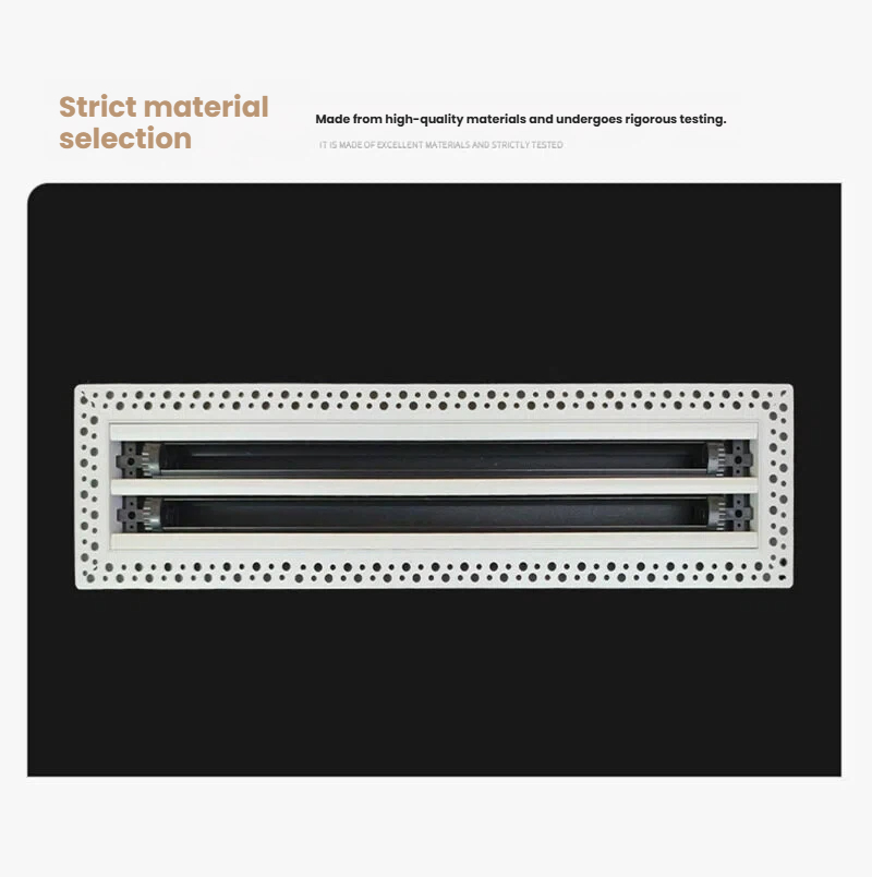Difusor de slot linear ajustável em gesso