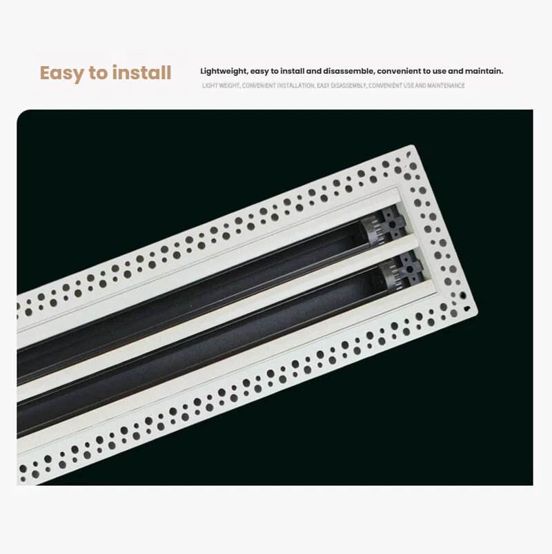 Difusor de slot linear ajustável em gesso